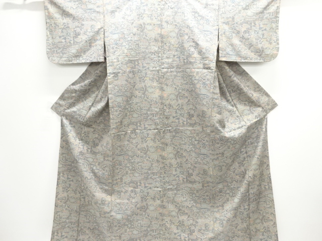 JAPANESE KIMONO / HITOE / TSUMUGI / PLATE PATTERN